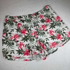 Sleep‎ by Cacique Women's Plus Size Floral Pajama Shorts 18/20 Pink Green White